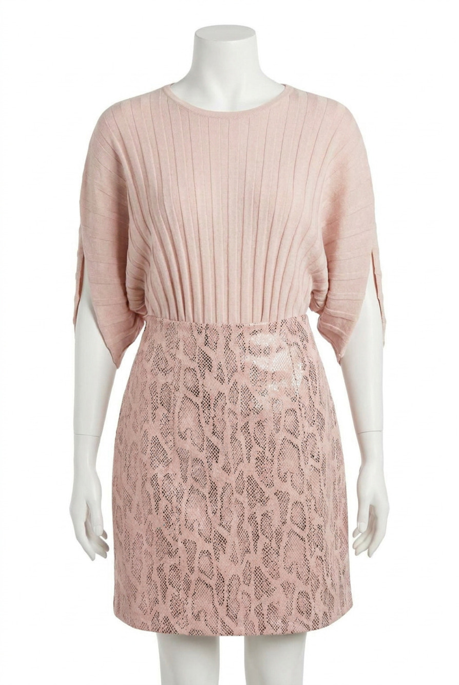NEW FATE leopard print mini skirt in blush